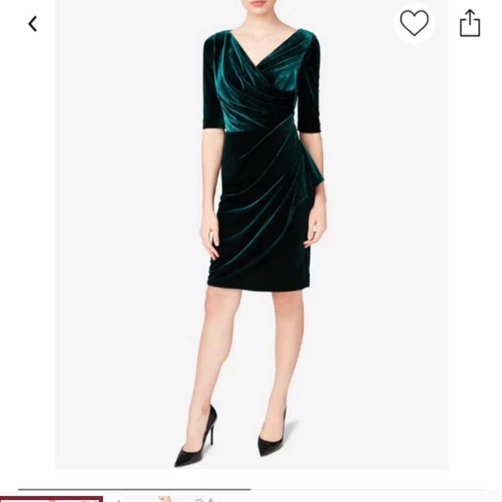Betsey Johnson Velvet Teal Dress